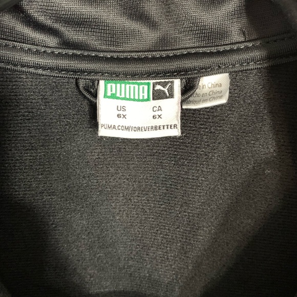 Puma Kids Black Track Jacket - Picture 3 of 5